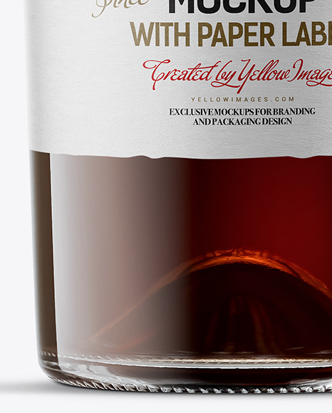 Black Rum Bottle Mockup