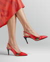 Pair of Slingbacks on Woman's Legs Mockup