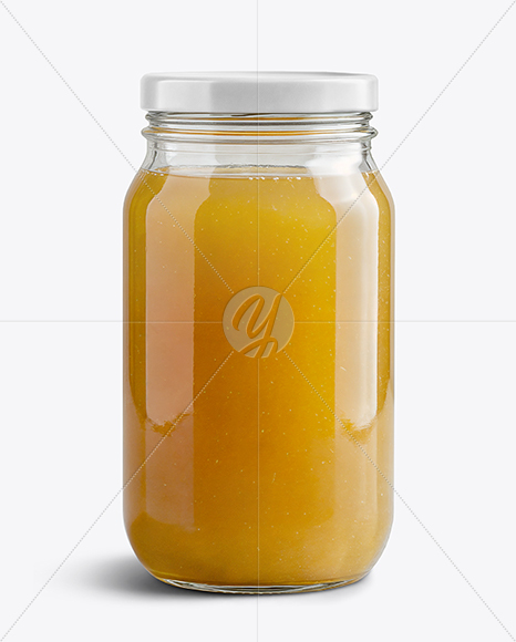 Glass Jar with Chicken Bone Broth Mockup
