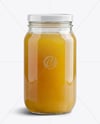 Glass Jar with Chicken Bone Broth Mockup