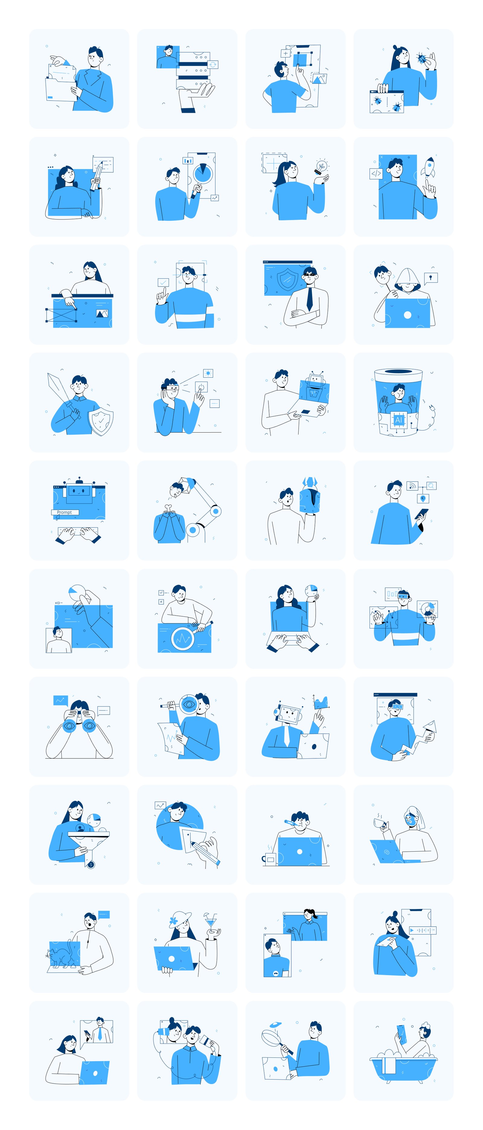 Tech and Business Illustration Set