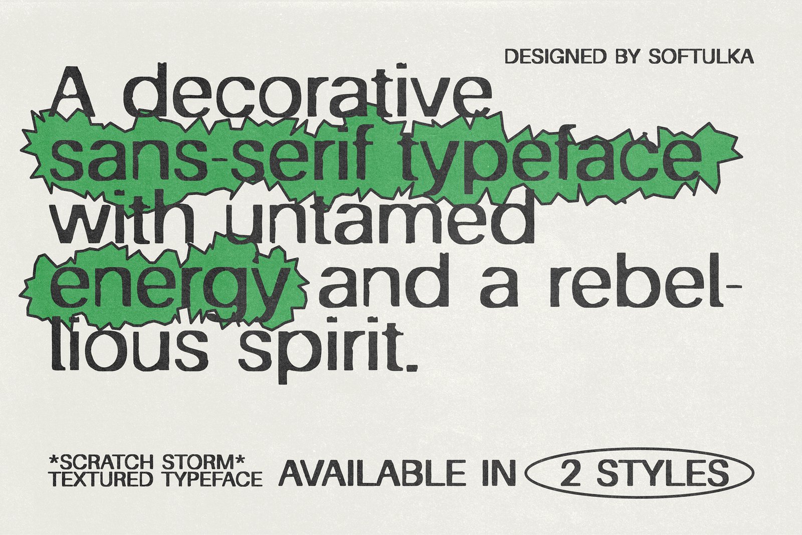 Scratch Storm Rebellious Textured Typeface