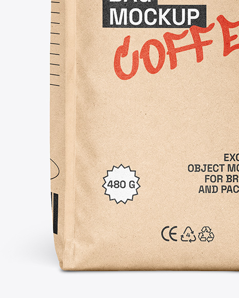 Kraft Paper Coffee Bag Mockup
