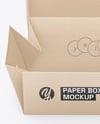 Kraft Perforated Paper Takeaway Food Box Mockup