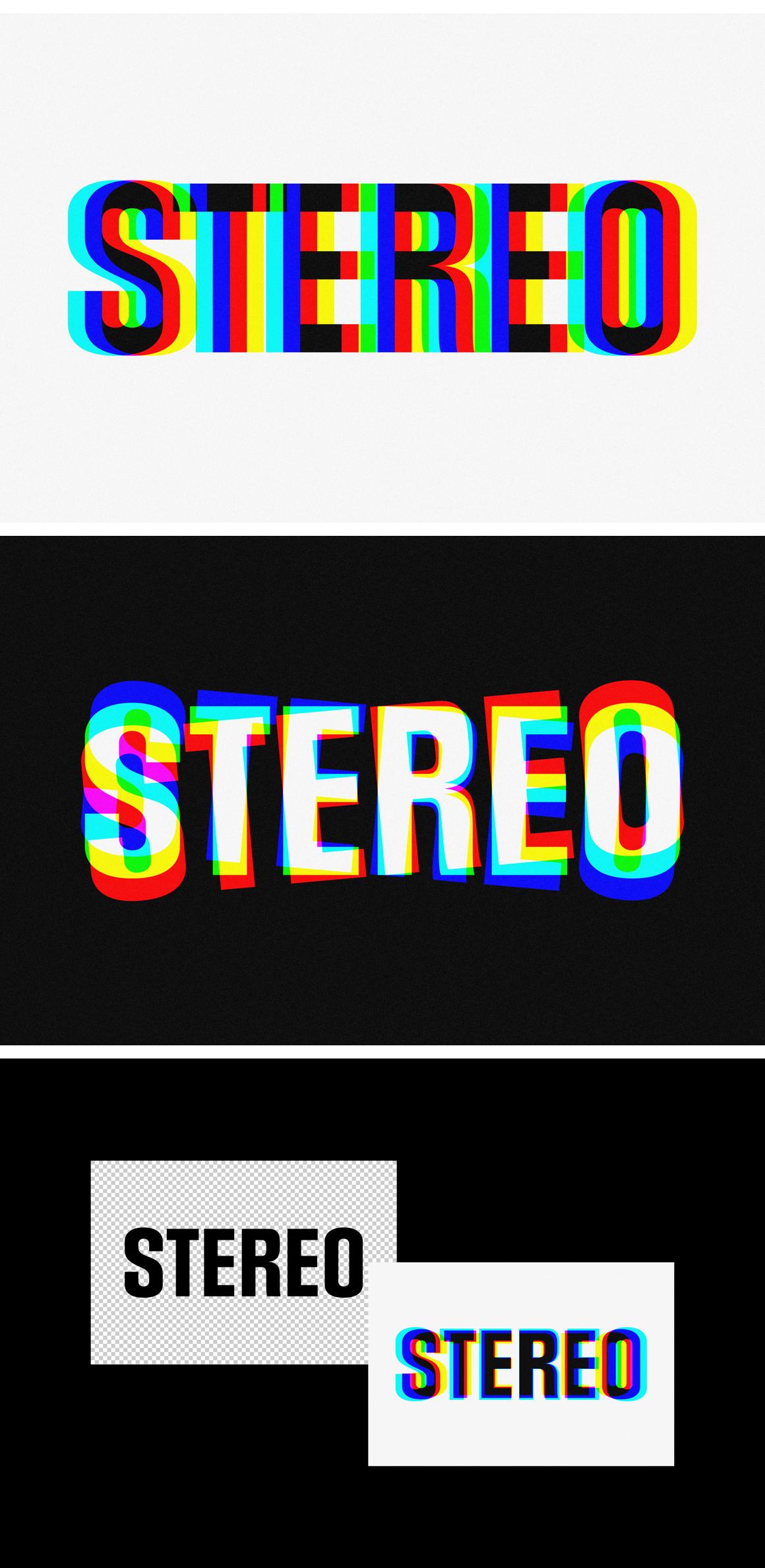 Trippy Anaglyph Text Effect
