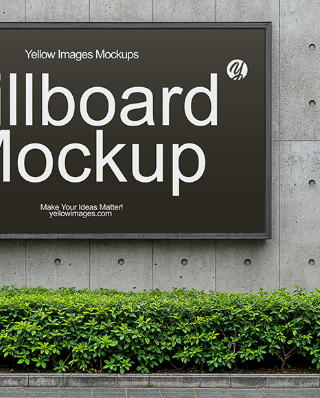 Billboard on a Concrete Wall Mockup
