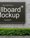 Billboard on a Concrete Wall Mockup