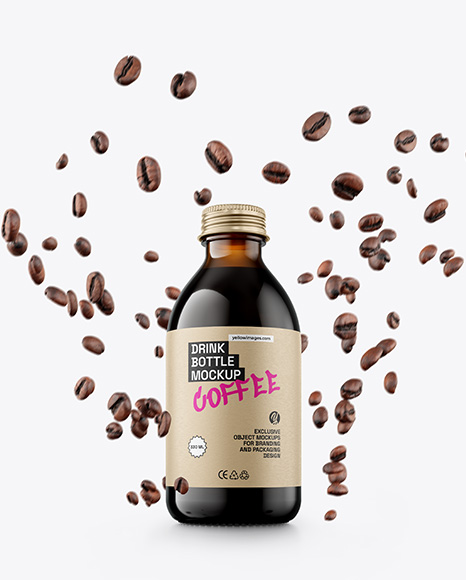 Cold Brew Coffee Bottle Mockup - Coffee packaging mockup