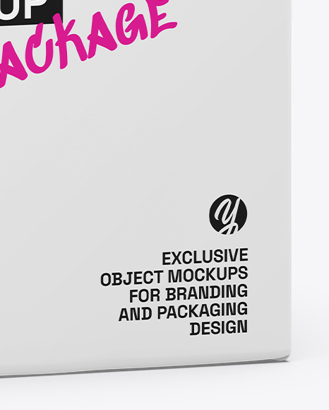 Paper Box Mockup – Half Side View