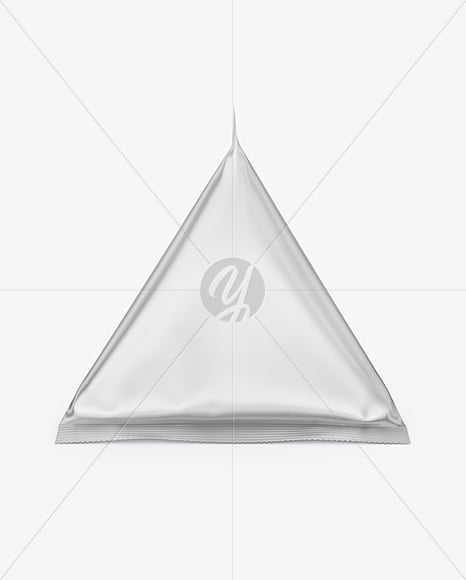 Matte Metallic Triangular Package Mockup