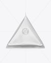 Matte Metallic Triangular Package Mockup