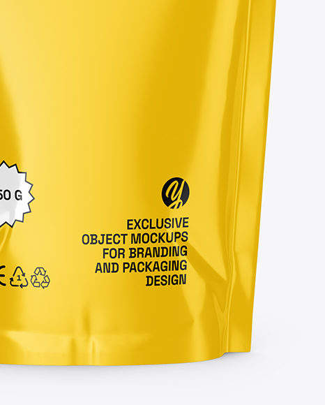 Glossy Stand-up Pouch Mockup