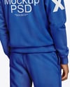 Black Man Wearing a Hoodie and Pants Mockup