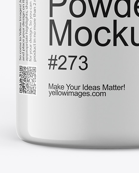 Clear Jar With Powder Mockup