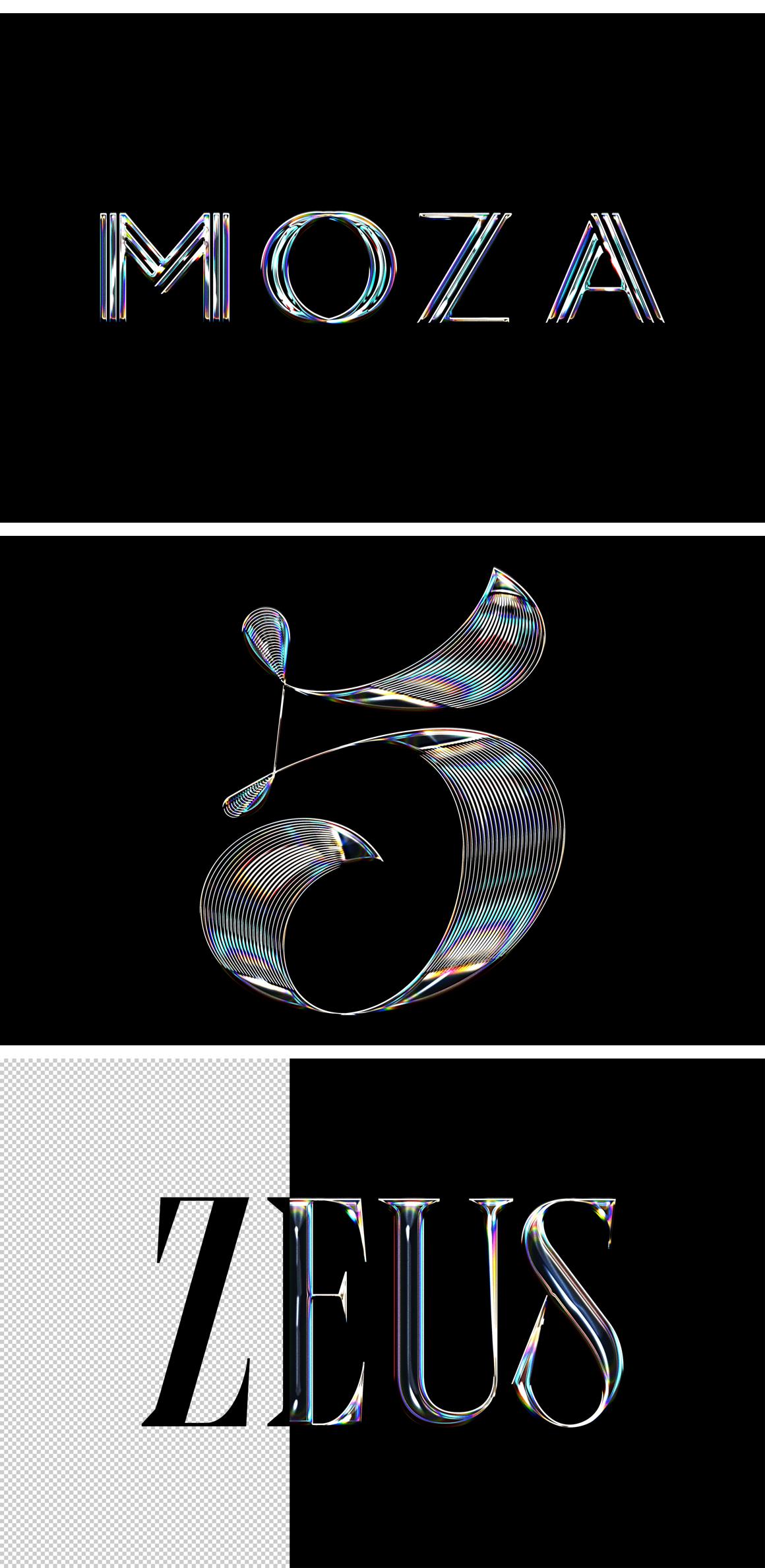 Iridescent Chrome Logo Mockup