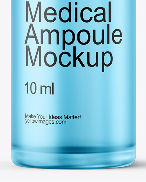Frosted Glass Medical Ampoule Mockup