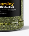 Plastic Jar with Parsley Flakes Mockup