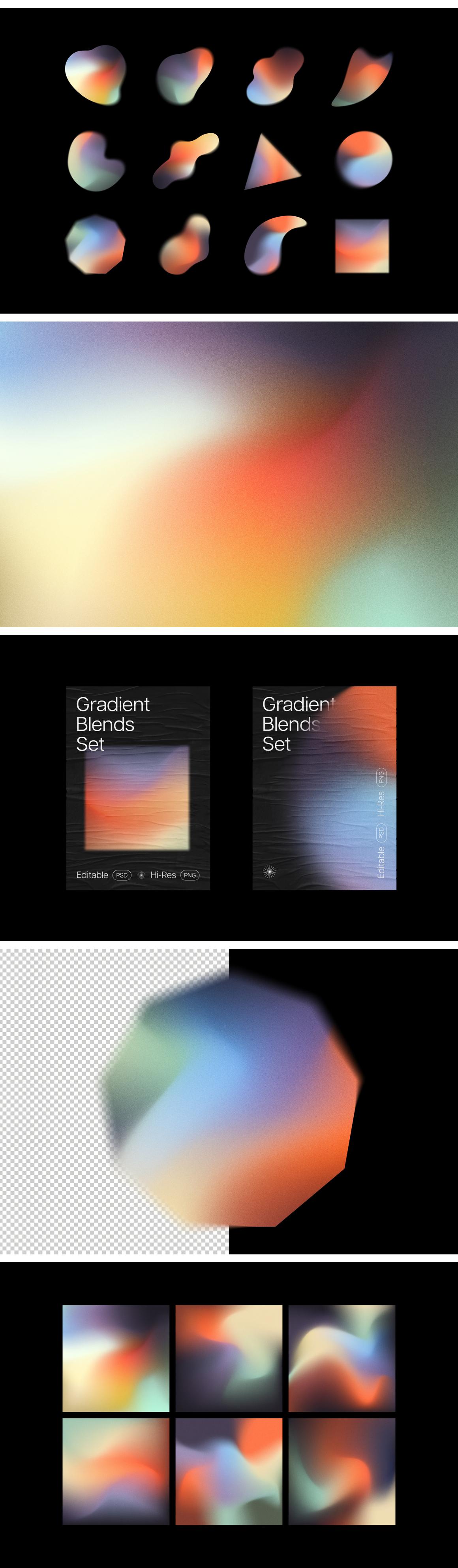 Grainy Gradient Shapes Collection