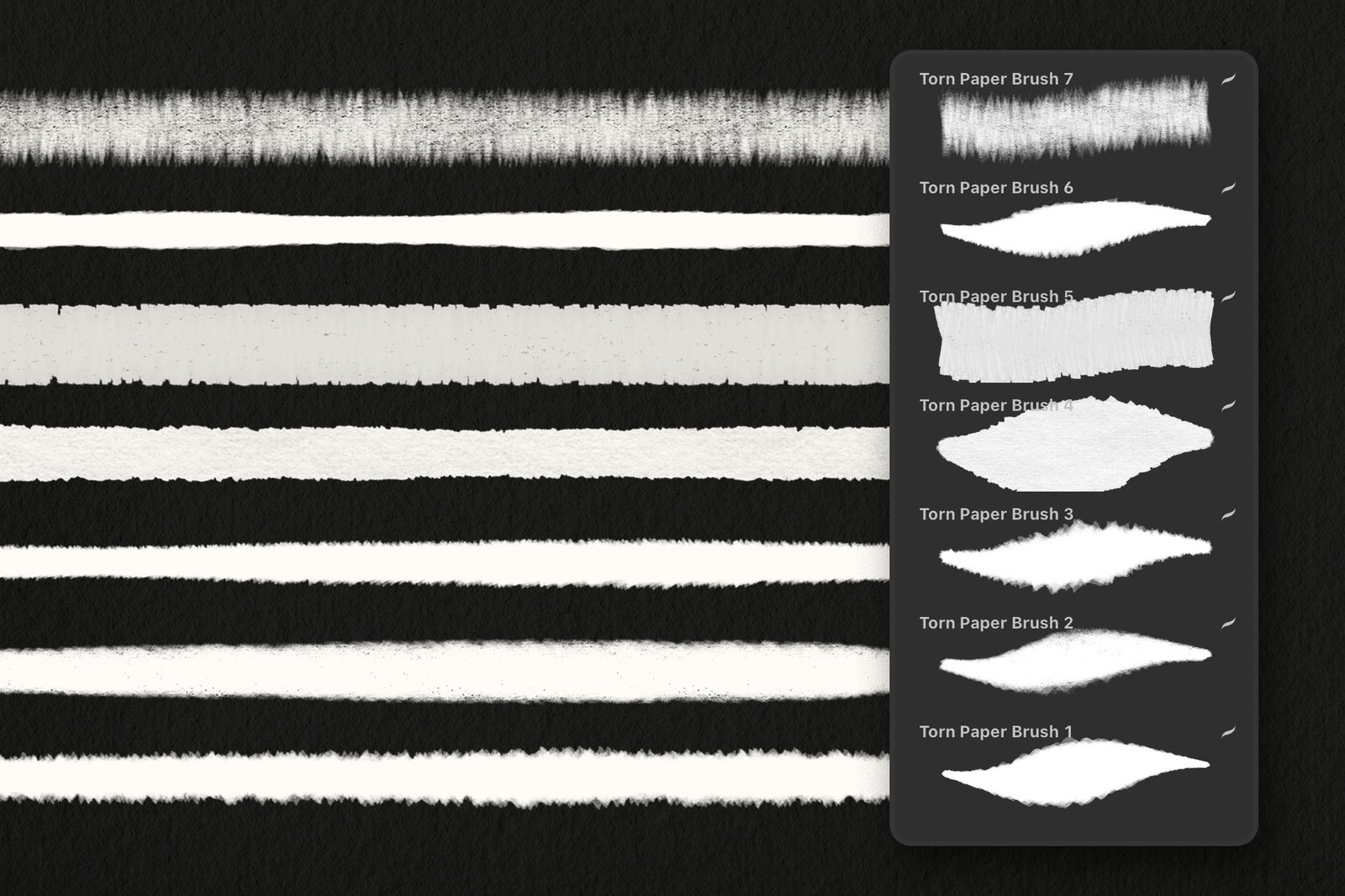 Torn Paper Procreate Brushes