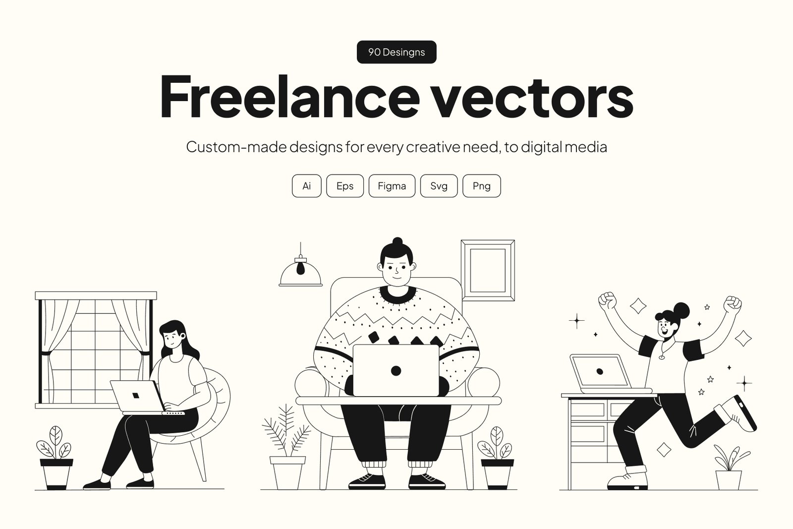 Freelance Vector Illustration Set