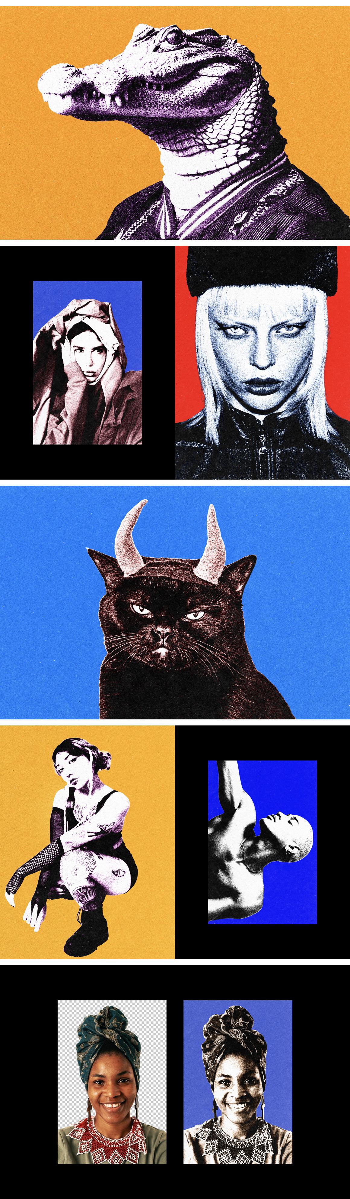 Color Risoprint Photo Effect
