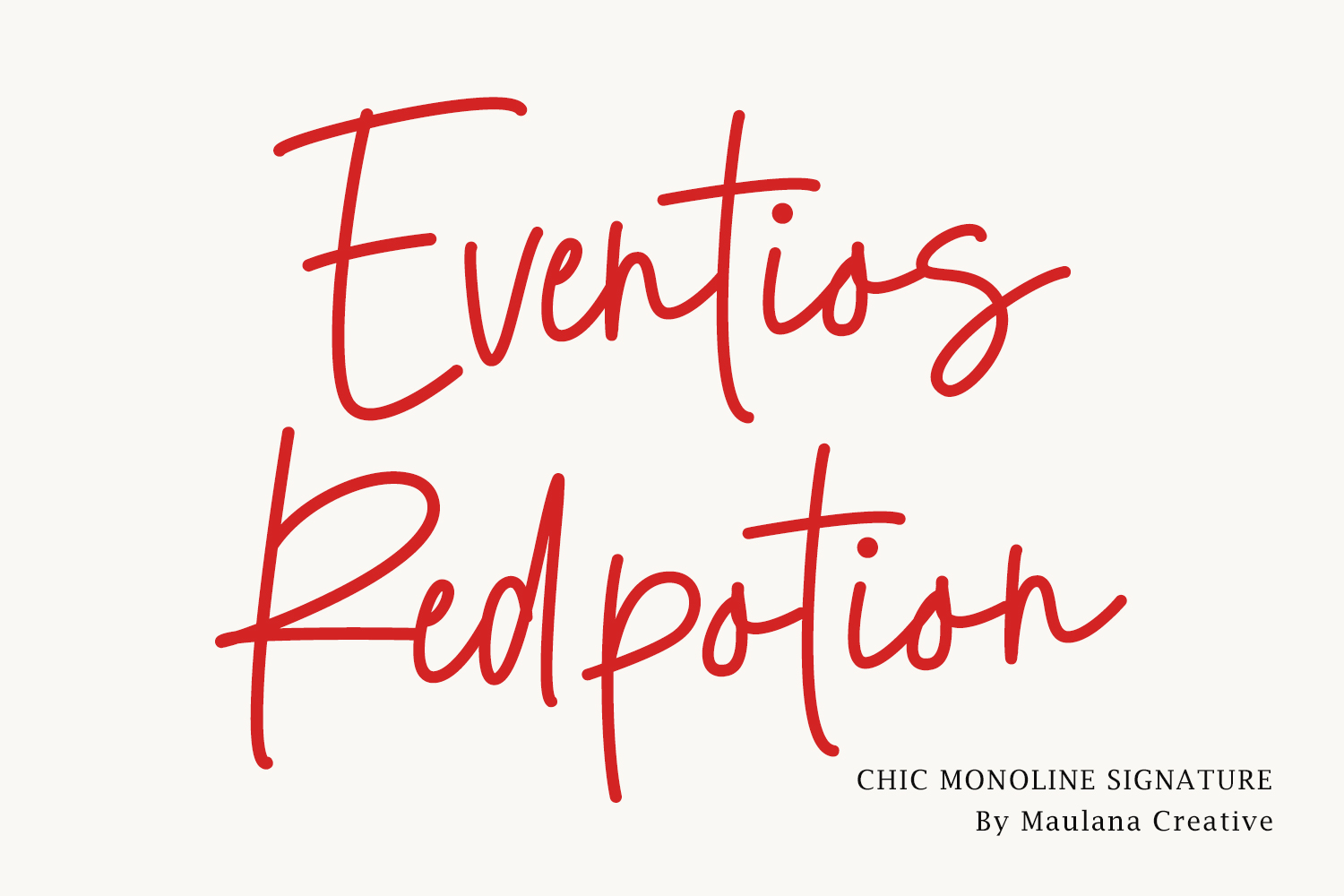 Eventios Redpotion Chic Monoline Signature Font