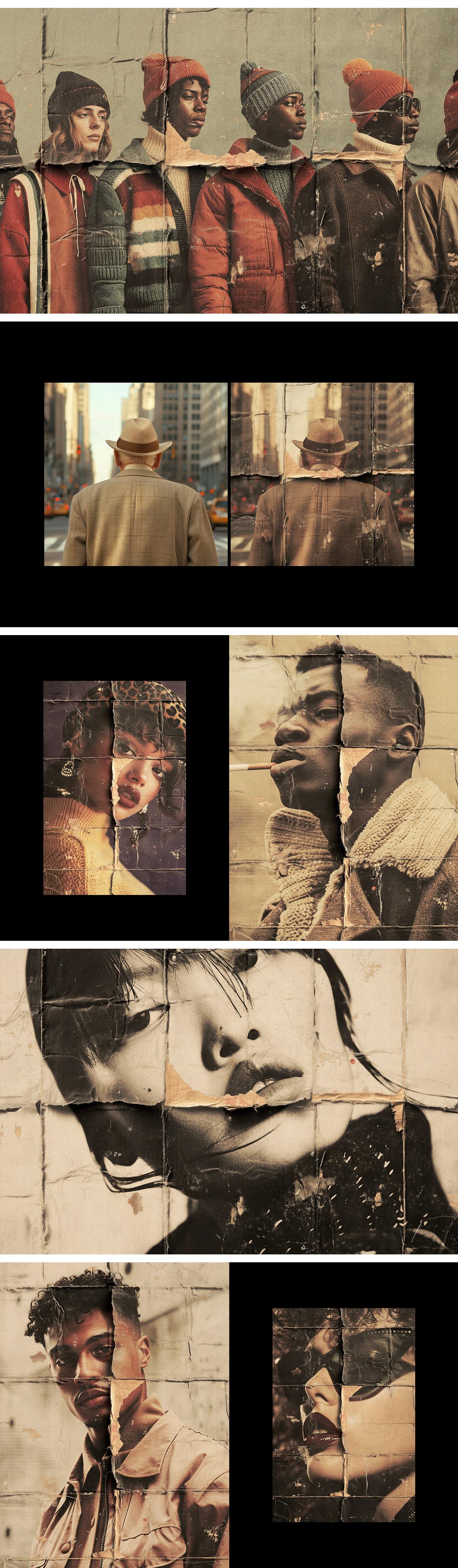 Vintage Crumpled Photo Effect