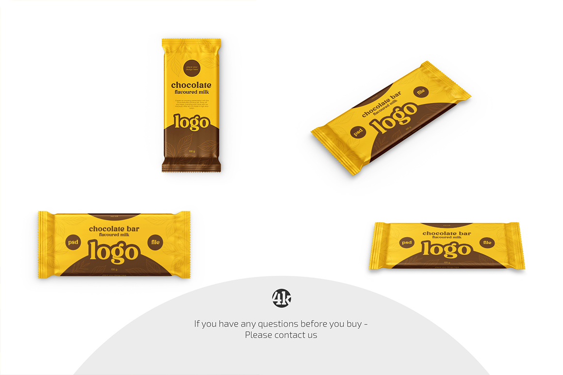 Chocolate Bar Mockup Set