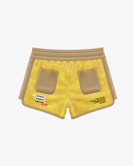 Running Shorts Mockup - Back View