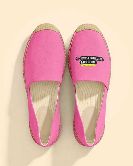 Pair of Women's Espadrilles Mockup
