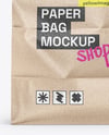 Kraft Paper Bag Mockup - Front View