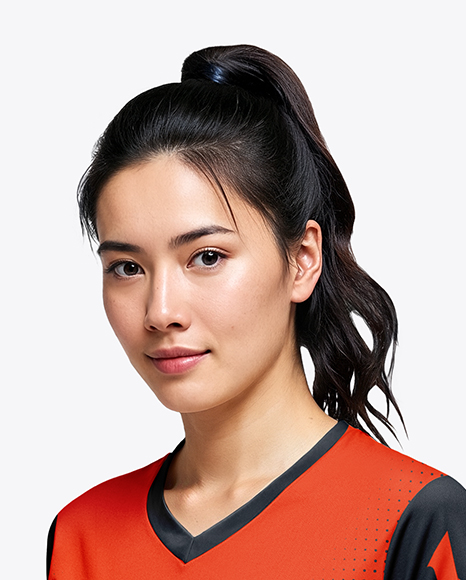 Woman Wearing Table Tennis Uniform Mockup