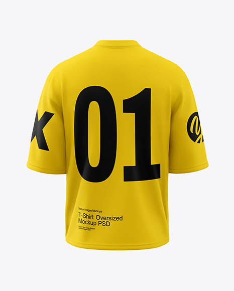 Oversize T-Shirt Mockup - Back View - Apparel mockups