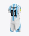 Soccer Kit Mockup - Back Half Side View