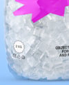 Clear Plastic Bag with Ice Cubes Mockup