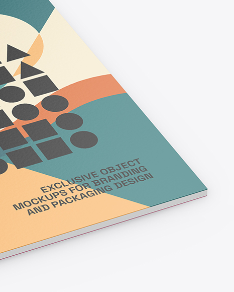 Magazine Mockup - Half Side View