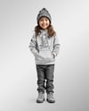 Girl Wearing a Hoodie and Beanie Hat Mockup