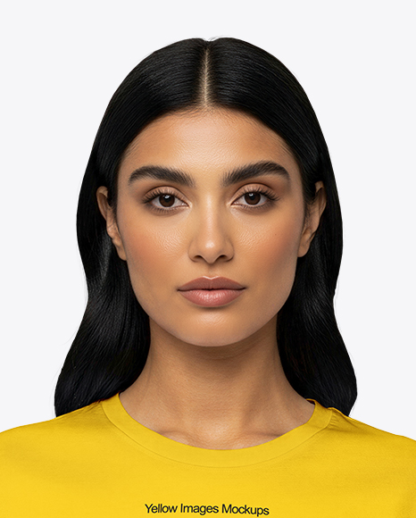 Woman Wearing T-Shirt with Fanny Pack Mockup