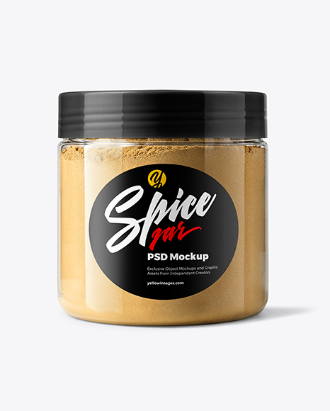 Plastic Jar with Ground Ginger Mockup - Free+Plastic+Jar+Mockup+|+Mockuptree