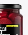 Clear Glass Jar with Pickled Beets Mockup