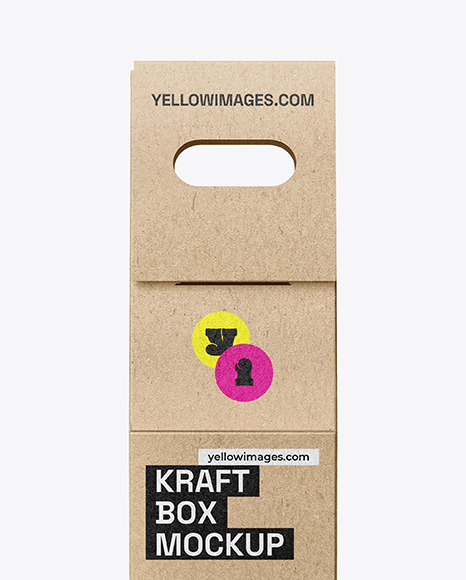 Kraft Box Bottle Packaging Mockup