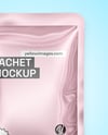 Glossy Metallic Sachet Mockup
