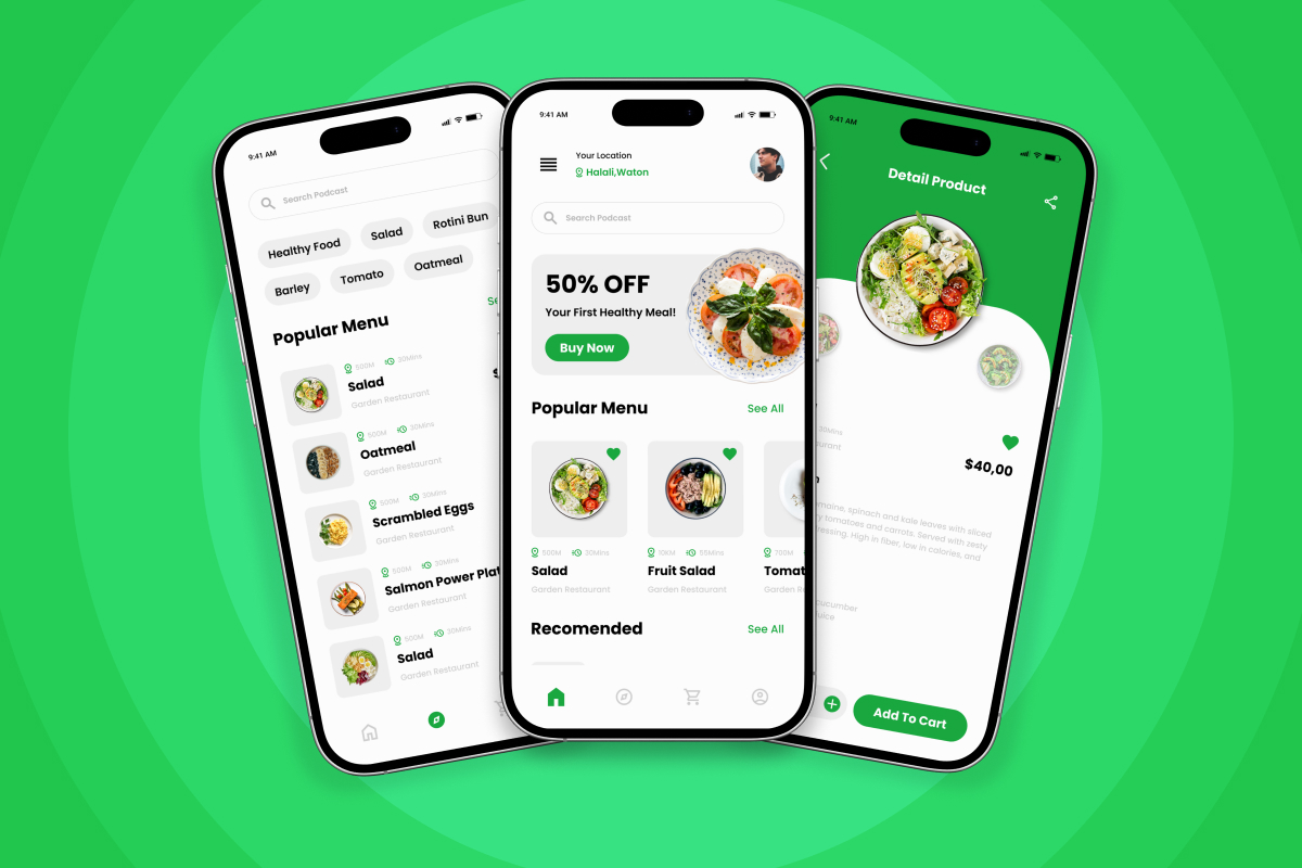 Badogan – Organic Food Delivery App Design Template