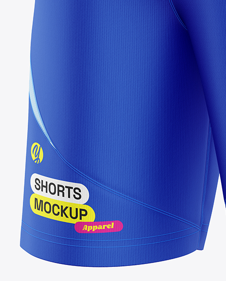 Training Shorts Mockup - Back Half Side View