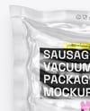 Transparent Clear Plastic Flow-Pack with Sausages Mockup