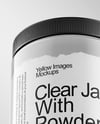 Clear Jar With Powder Mockup