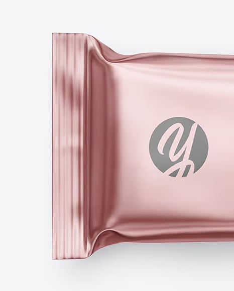 Matte Metallic Snack Package Mockup