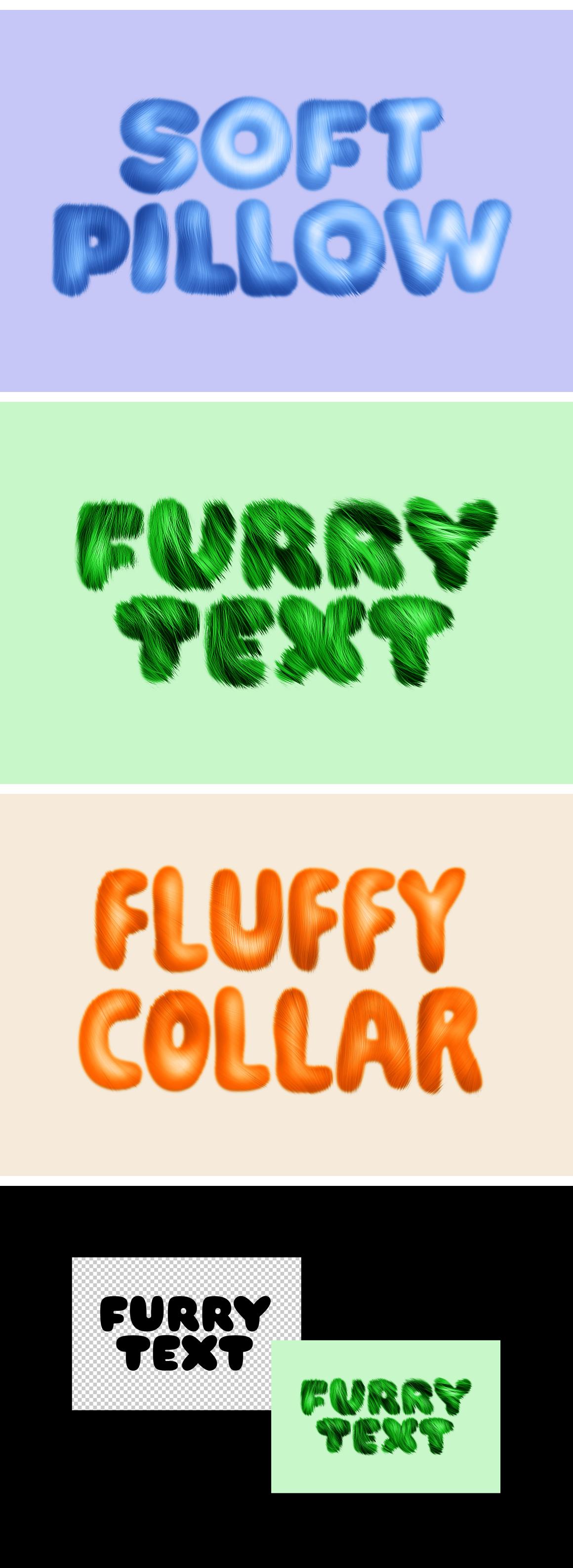 Soft Furry Text Effect