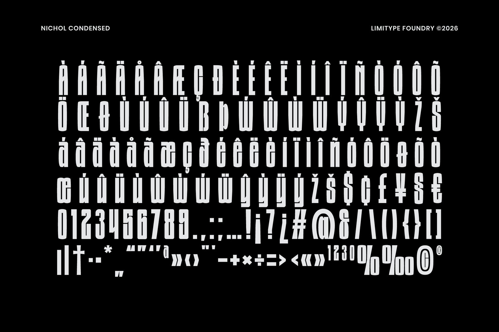 Nichol - Condensed Font
