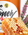 Glass Jar with Heather Honey Mockup